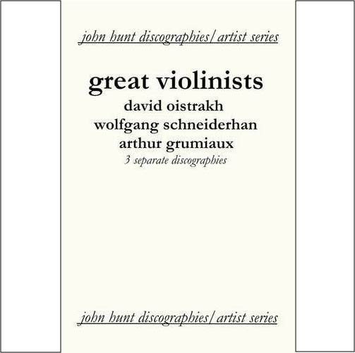 John Hunt カタログ「Great Violinists」