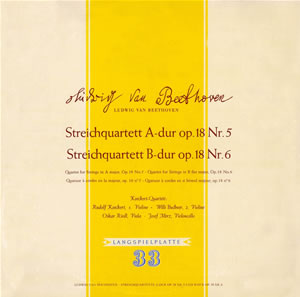 ベートーヴェン弦楽四重奏曲全集＜２＞　ケッケルト四重奏団