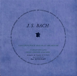 J.S.バッハ／ヴァイオリン協奏曲第１番・第２番　リステンパルト