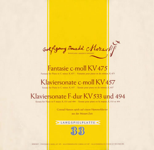 モーツァルト／ピアノ・ソナタ第14番・第18番　ハンゼン